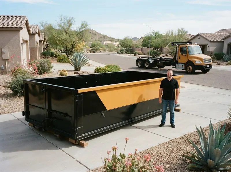 Yard Waste Removal Dumpster in Phoenix, AZ